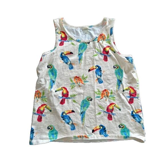 Chubbies Mens Dude Wheres Macaw Birds Tank USA Medium - Picture 1 of 4